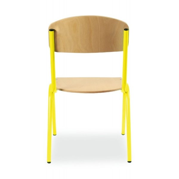 Schoolstoel | Geel | Voor Kinderen 1.20-1.45m | Zithoogte 350mm | 10 Stuks