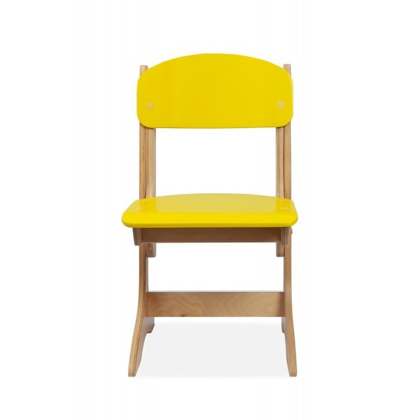 Kleuterstoel | Verstelbaar | Geel | Voor Kinderen 0.90-1.45m | Zithoogte 260-350mm | 10 Stuks