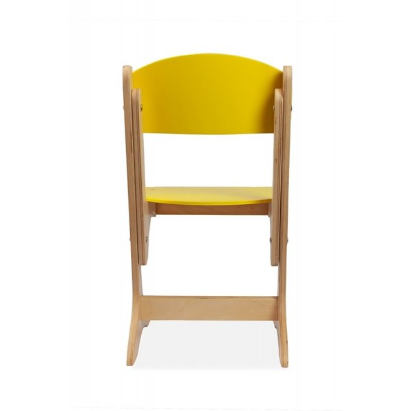 Kleuterstoel | Verstelbaar | Geel | Voor Kinderen 0.90-1.45m | Zithoogte 260-350mm | 10 Stuks