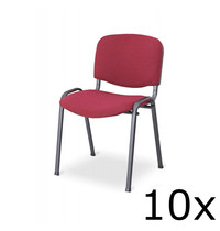 Luxus Lerarenstoel | Rood | 10 Stuks | 540x820(h)mm