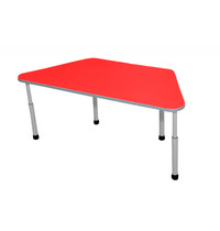 Luxus Kleutertafel | Verstelbaar | Trapezium | Rood | Voor Kinderen 0.90-1.40m | 1100x520x460-590(h)mm 
