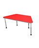 Luxus Kleutertafel | Verstelbaar | Trapezium | Rood | Voor Kinderen 0.90-1.40m | 1100x520x460-590(h)mm 
