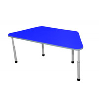 Luxus Kleutertafel | Verstelbaar | Trapezium | Blauw | Voor Kinderen 0.90-1.40m | 1100x520x460-590(h)mm 