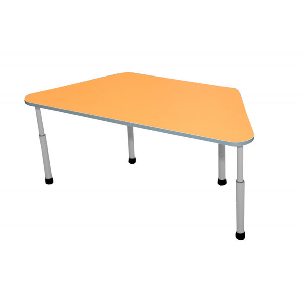 Kleutertafel | Verstelbaar | Trapezium | Oranje | Voor Kinderen 0.90-1.40m | 1100x520x460-590(h)mm