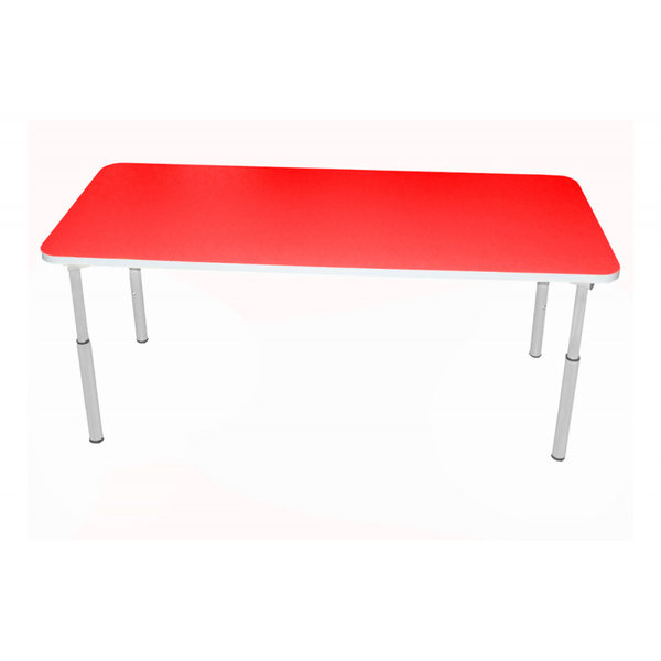 Kleutertafel | XL | Verstelbaar | Rechthoek | Rood | Voor Kinderen 0.90-1.40m | 1200x700x460-590(h)mm