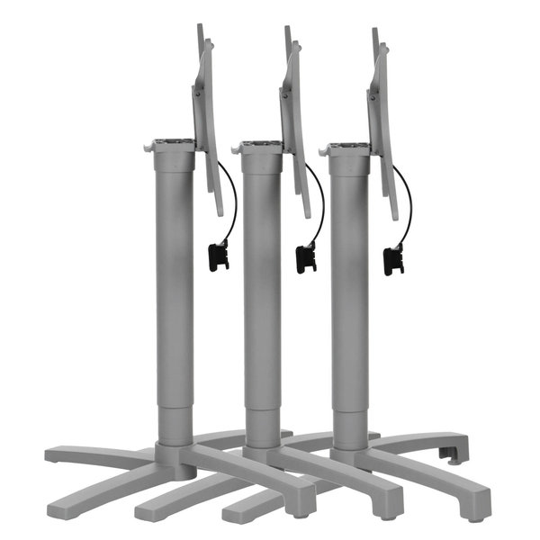 Tafelonderstel | KYOTO | Aluminium | Donkergrijs | Hoogte Verstelbaar + Kantelbaar | Indoor | 525x525x730-1130(h)mm