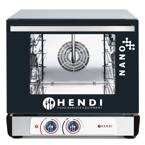 Heteluchtoven | NANO | 4 Niveaus (450x340) | Elektrisch | 30°C/285°C | 3.1kW (230V) | Bevochtiging (Handmatig) | 560x603x530(h)mm