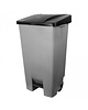 Denox Pedaalemmer | Kunststof (Grijs/Zwart) | 120L | Klapdeksel | Wielen | 510x425x875(h)mm 