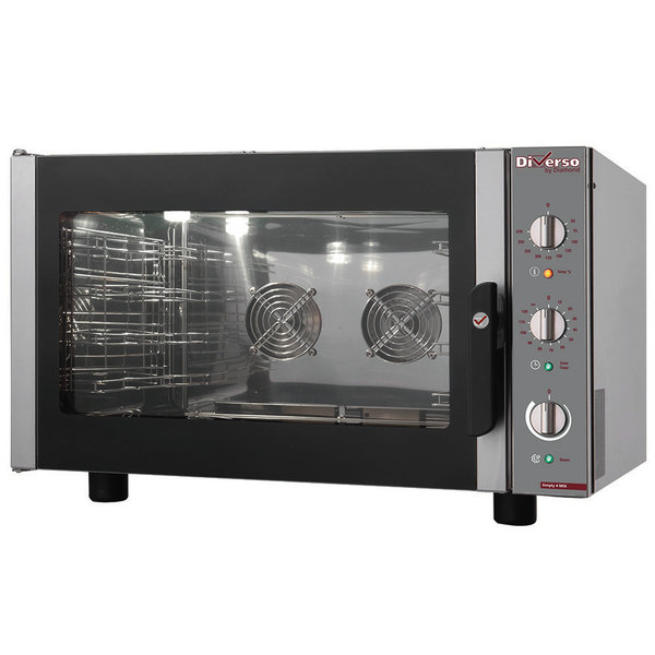 Hetelucht-/Stoomoven | SIMPLY | 4 Niveaus (EN/GN) | Elektrisch | 50°C/270°C | 6.5kW (400V) | Bevochtiging (Automatisch) | 865x685x565(h)mm