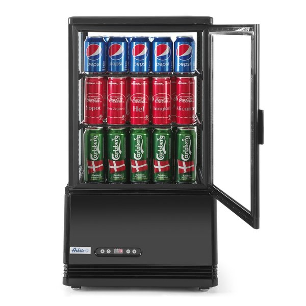 Koelvitrine | 58L | Zwart | +2°C/+6°C | 3 Niveaus | 452x406x816(h)mm