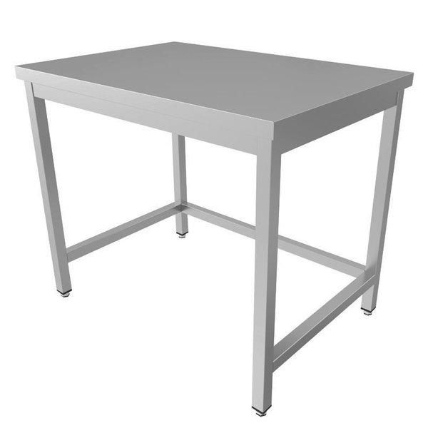 Werktafel | RVS | Zelfmontage | Diepte 600mm | Hoogte 850/900mm | Breedte 700-2000mm