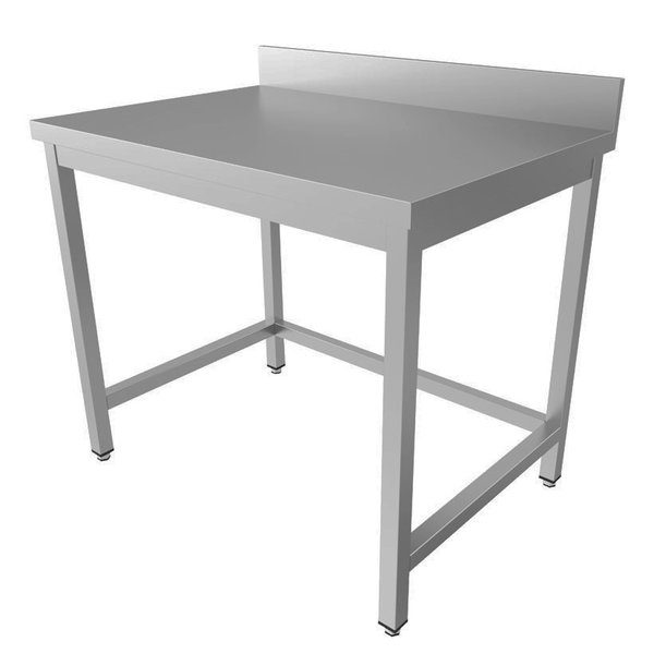 Werktafel | RVS | Zelfmontage | Diepte 600mm | Hoogte 850/900mm | Breedte 700-2000mm | Achteropstand