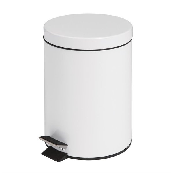 Pedaalemmer | RVS (Wit) | 5L | Klapdeksel | Ø203x284(h)mm
