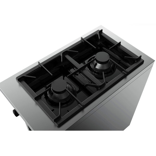 Gasfornuis | Open Onderstel | 2 Kookpunten (2x 6.5kW) | 400x700x850/900(h)mm