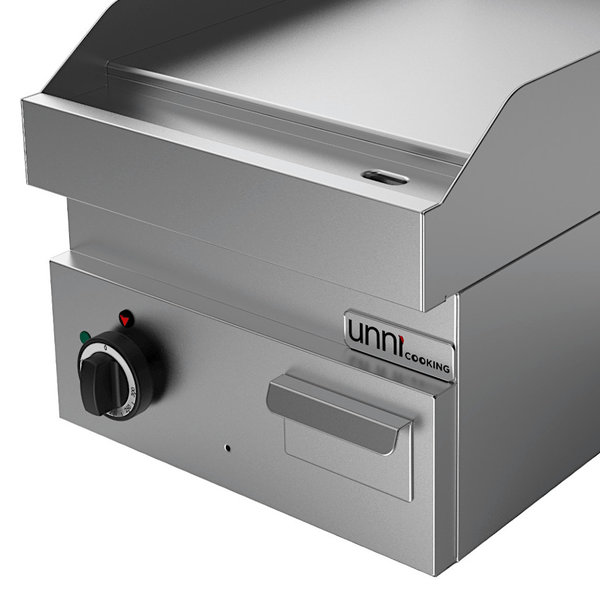 Bak-/Grillplaat | 650 SERIE | Elektrisch | Glad Oppervlak 400x550 (RVS) | 50°C/300°C | 4.5kW (400V) | 400x650x300/540(h)mm