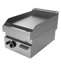 UNNI-COOKING Bak-/Grillplaat | Gas | Glad Oppervlak 400x550mm (Verchroomd) | 80°C/300°C | 5.7kW | Piëzo Ontsteking | 400x650x300/540(h)mm