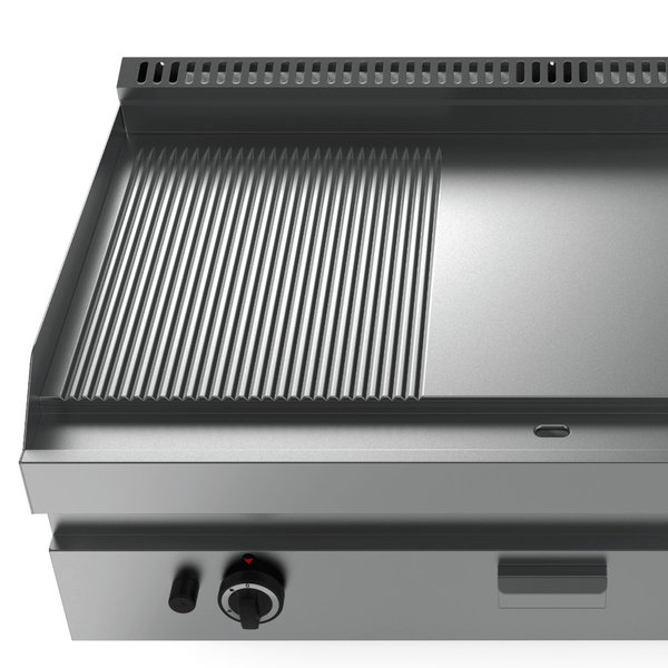 Bak-/Grillplaat | 650 SERIE | Gas | Glad/Gegroefd Oppervlak 1100x550 (RVS) | 80°C/300°C | 12kW | Piëzo Ontsteking | 1100x650x300/540(h)mm