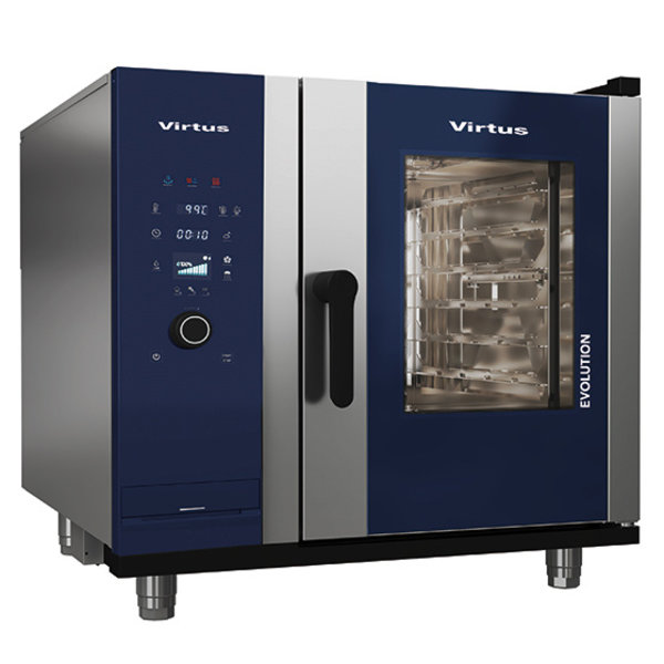 Hetelucht-/Stoomoven | EVOLUTION | 6 Niveaus (1/1 GN) | Gas | 30°C/300°C | 12kW/1.2kW (230V) | Bevochtiging (Automatisch) | Zelfreiniging | 824x898x846(h)mm