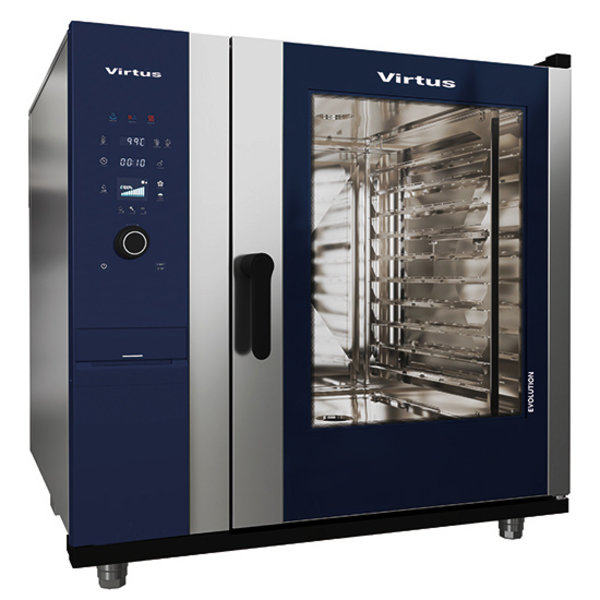 Hetelucht-/Stoomoven | EVOLUTION | 10 Niveaus (2/1 GN) | Elektrisch | 30°C/300°C | 31.2kW (400V) | Bevochtiging (Automatisch) | Zelfreiniging | 1130x1063x1117(h)mm