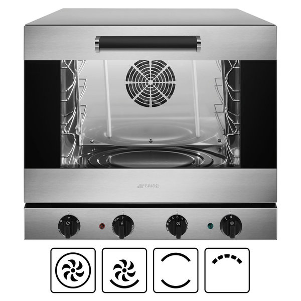 Multifunctionele Heteluchtoven | ALFA | 4 Niveaus (435x320) | Elektrisch | 50°C/250°C | 3kW (230V) | Bevochtiging (Handmatig) | Grillfunctie | 602x584x537(h)mm