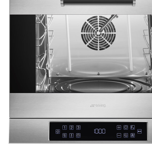 Multifunctionele Heteluchtoven | ALFA | 4 Niveaus (435x320) | Elektrisch | 50°C/280°C | 3kW (230V) | Bevochtiging (Automatisch) | Touchscreen | Grillfunctie | 602x584x537(h)mm