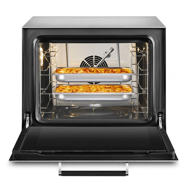 Multifunctionele Heteluchtoven | ALFA | 4 Niveaus (435x320) | Elektrisch | 50°C/280°C | 3kW (230V) | Bevochtiging (Automatisch) | Touchscreen | Grillfunctie | 602x584x537(h)mm