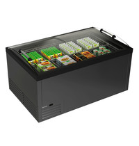 Framec Koel-/Vrieseiland | SARDINIA | 551L | Zwart | -25°C/+5°C | Statisch | Schuifdeksels | 1544x964x895(h)mm 