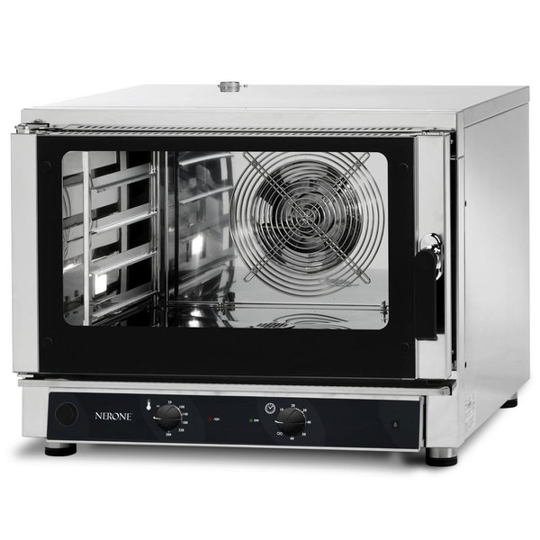 Heteluchtoven | NERONE | 4 Niveaus (EN/GN) | Elektrisch | 50°C/280°C | 5.45kW (400V) | Bevochtiging (Handmatig) | 840x910x670(h)mm