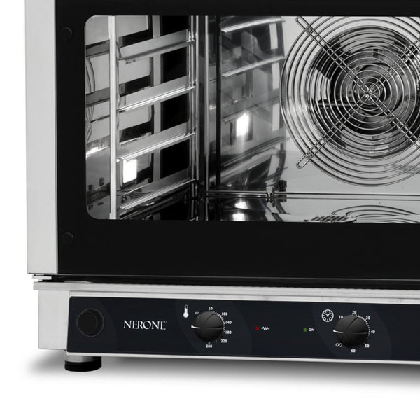 Heteluchtoven | NERONE | 4 Niveaus (EN/GN) | Elektrisch | 50°C/280°C | 5.45kW (400V) | Bevochtiging (Handmatig) | 840x910x670(h)mm