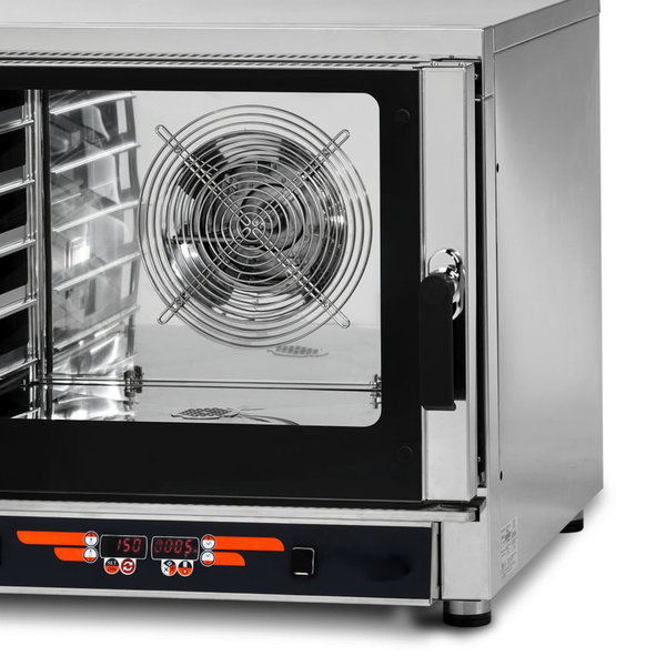 Heteluchtoven | NERONE | 5 Niveaus (EN/GN) | Elektrisch | 50°C/280°C | 6.45kW (400V) | Bevochtiging (Automatisch) | 840x910x750(h)mm