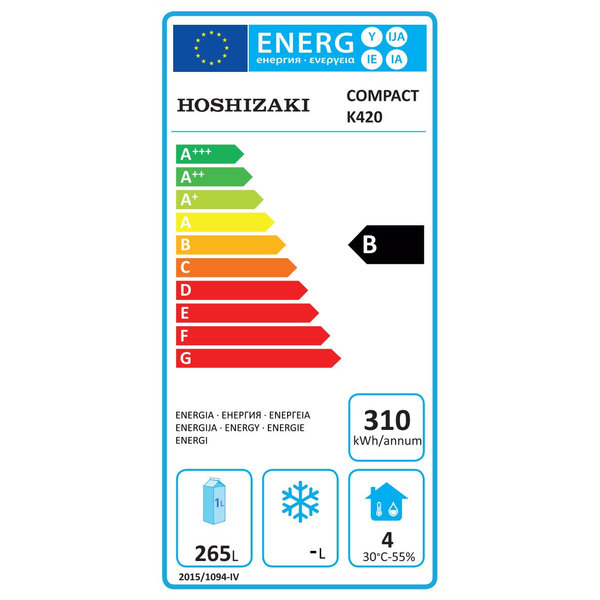 Koelkast | COMPACT | 343L | Wit | +1°C/+12°C | Geforceerd | 0.12kW | 595x645x1876/1911(h)mm