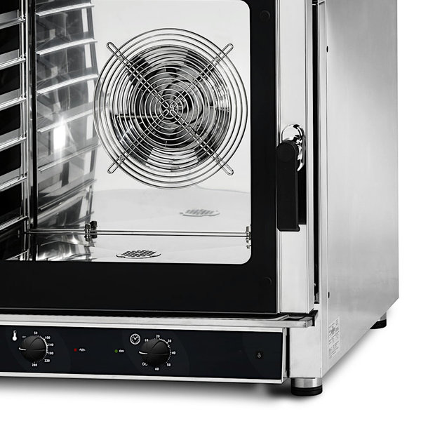 Heteluchtoven | NERONE | 6 Niveaus (EN/GN) | Elektrisch | 50°C/280°C | 7.65kW (400V) | Bevochtiging (Handmatig) | 840x910x830(h)mm