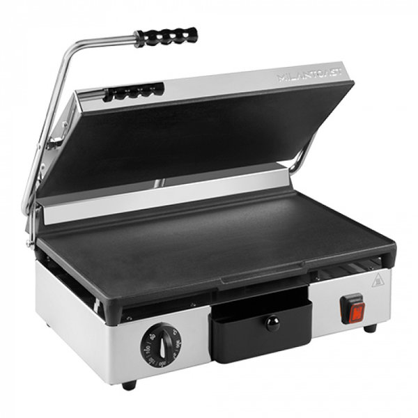 Contact-/Paninigrill | Enkel XL | Glad Oppervlak 430x250 (Gietijzer) | 50°C/300°C | 2.76kW (230V) | 460x380x170(h)mm