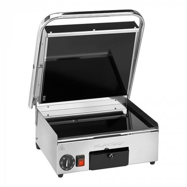 Contact-/Paninigrill | Enkel | Glad Oppervlak 360x280 (Keramisch) | 50°C/300°C | 1.99kW (230V) | 410x480x210(h)mm
