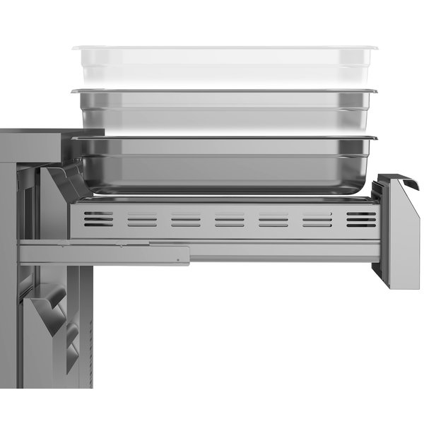 Koelwerkbank | SNOWFLAKE | 300L | 2 Deuren (1/1 GN) | -2°C/+8°C | Geforceerd | 0.16kW | 1314x700x835/900(h)mm