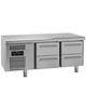 Gram Koelwerkbank | GASTRO | 191L | 4 Laden (1/1 GN) | 0°C/+10°C | Geforceerd | 0.32kW | 1400x700x630/680(h)mm 