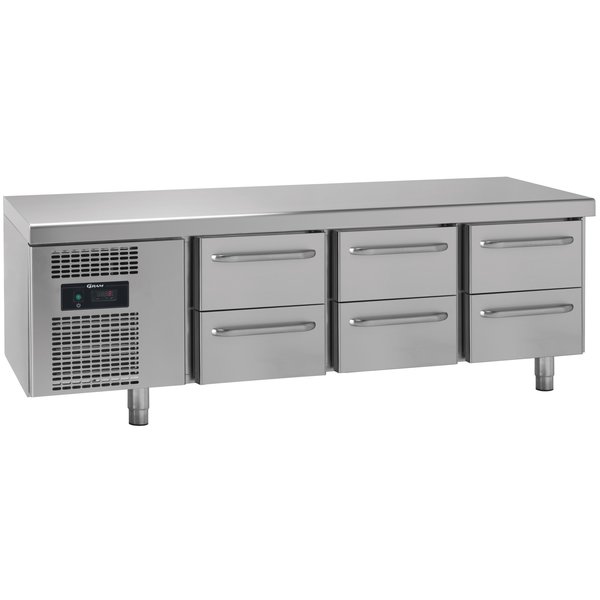 Koelwerkbank | GASTRO | 285L | 6 Laden (1/1 GN) | 0°C/+10°C | Geforceerd | 0.32kW | 1850x700x630/680(h)mm