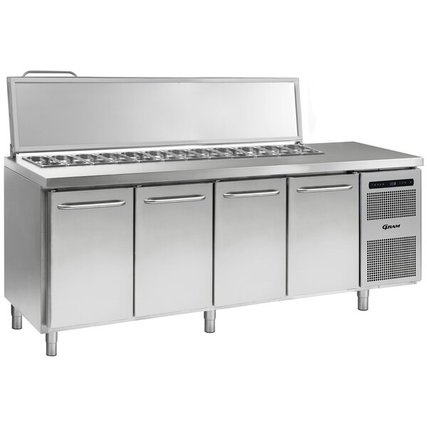 Saladette | GASTRO | 668L | 4 Deuren (1/1 GN) | +2°C/+12°C | Geforceerd | 0.19kW | 2163x700x885/950(h)mm