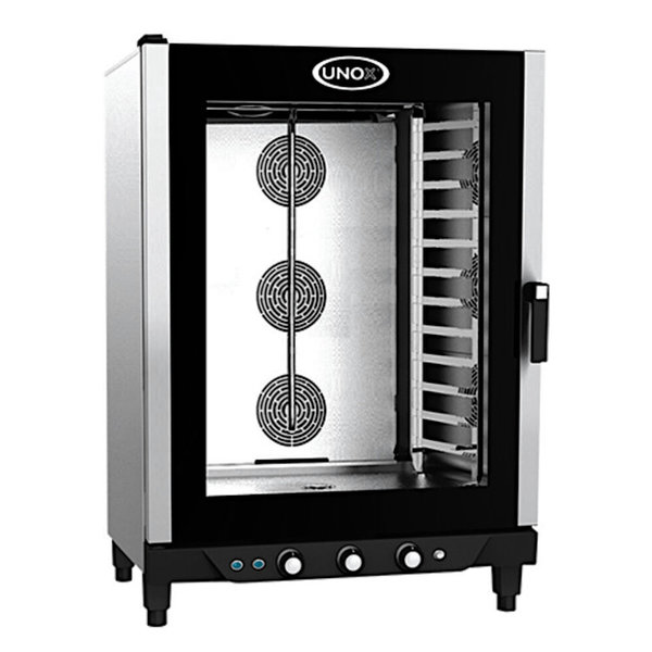 Heteluchtoven | ChefLux Manual | 12 Niveaus (1/1 GN) | Elektrisch | 80°C/260°C | 15.8kW (400V) | Bevochtiging (Handmatig) | 860x882x1252(h)mm