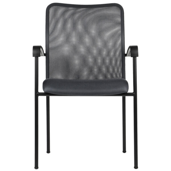 Kantoorstoel | FLAX | Grijs | Onderstel Zwart | Stapelbaar | 550x540x850(h)mm