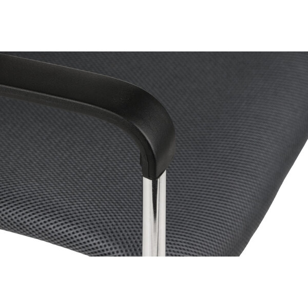 Kantoorstoel | FLAX | Grijs | Onderstel Verchroomd | Stapelbaar | 550x540x850(h)mm