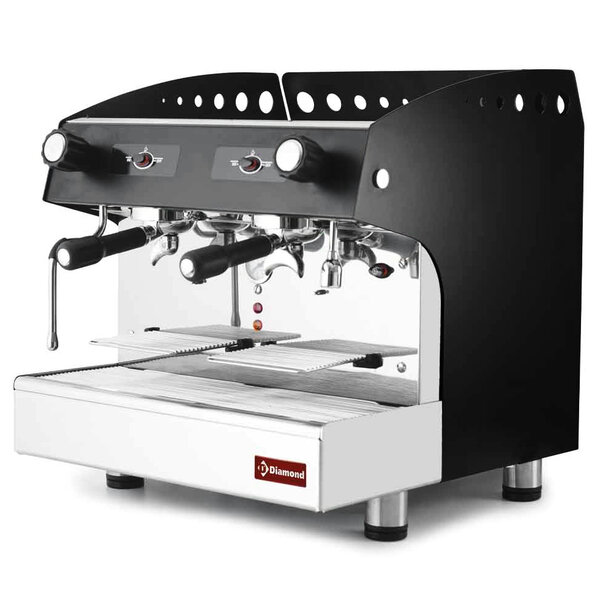 Espresso Apparaat | 2 Groepen | Half Automatisch | Zwart | 2.7kW | 475x563x530(h)mm