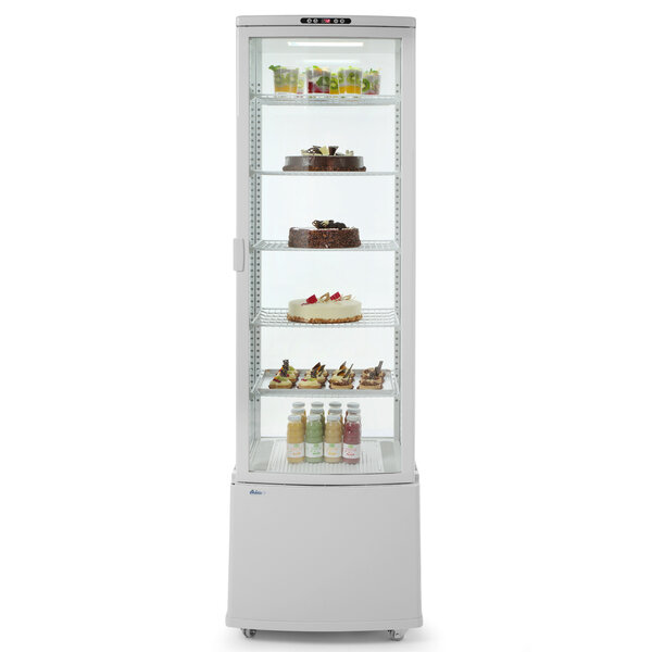 Koelvitrine | 270L | Wit | +2°C/+8°C | 6 Niveaus | Wielen (Geremd) | 556x526x1913(h)mm