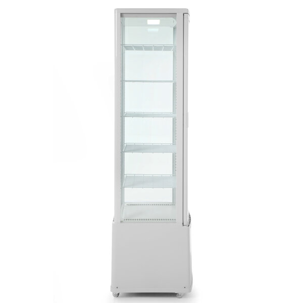Koelvitrine | 270L | Wit | +2°C/+8°C | 6 Niveaus | Wielen (Geremd) | 556x526x1913(h)mm