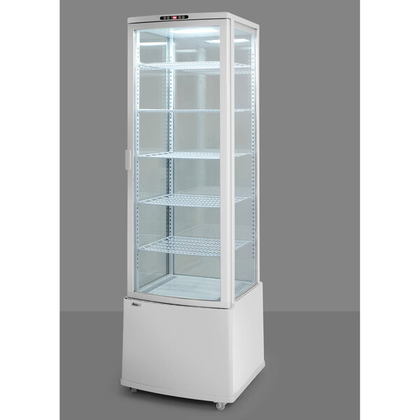 Koelvitrine | 270L | Wit | +2°C/+8°C | 6 Niveaus | Wielen (Geremd) | 556x526x1913(h)mm