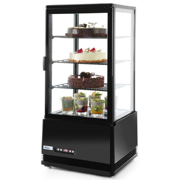 Koelvitrine | 78L | Zwart | +2°C/+6°C | 4 Niveaus | 452x406x966(h)mm
