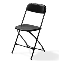 VEBA Klapstoel Budget | Zwart | Stapelbaar | 430x450x800(h)mm 