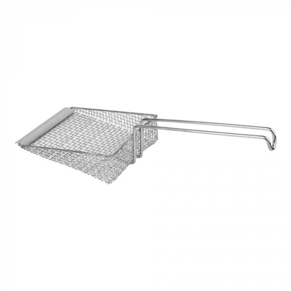 Fritesschep | RVS | Enkel Gaas | Opstaande Rand | Schep 155x200mm | Lengte 400mm
