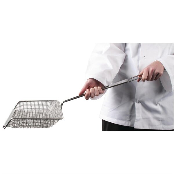 Fritesschep | RVS | Enkel Gaas | Schep 215x215mm | Lengte 655mm