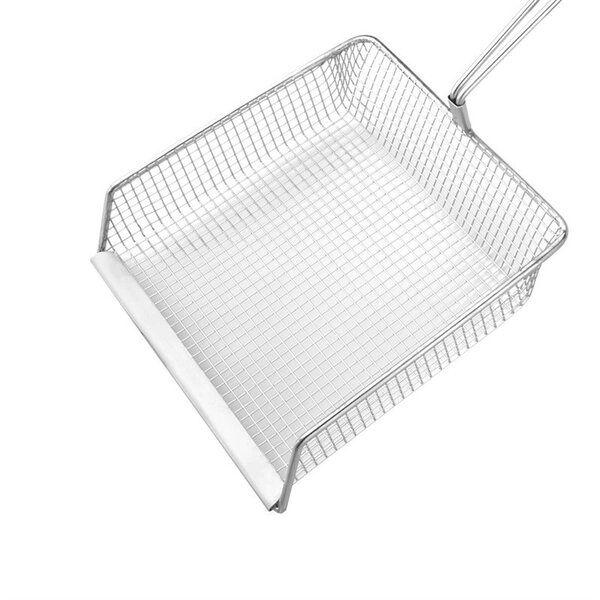 Fritesschep | RVS | Enkel Gaas | Schep 215x215mm | Lengte 655mm